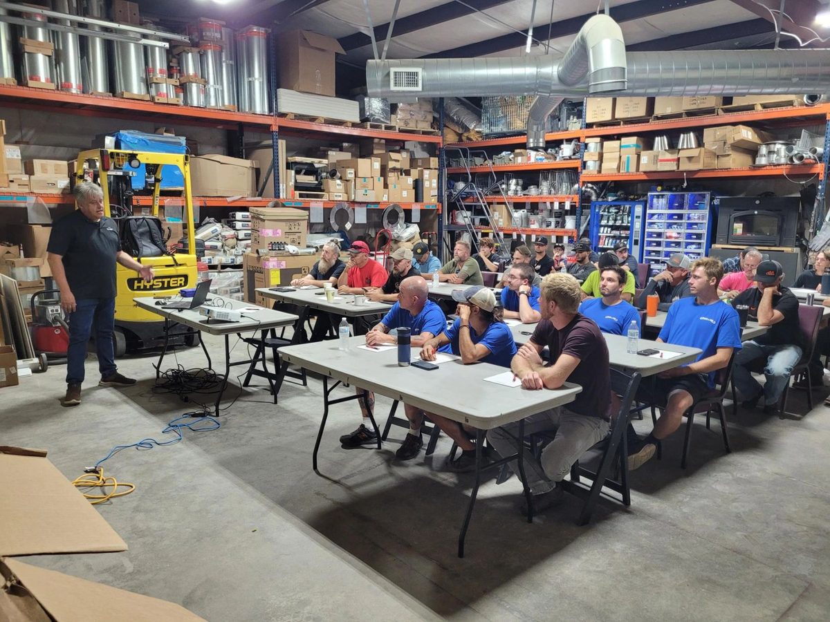 Hearth & Pool technicians at a Copperfield industry training session